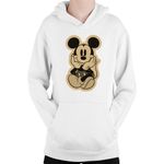 Fashion, accesorii si bijuterii - Copii - Imbracaminte copii - Pulovere si hanorace copii - Hanorac Copii Mickey Mouse Disney Retro Sitting Playful Funny, alb, marime L Copii - Infinity.ro