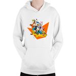 Fashion, accesorii si bijuterii - Copii - Imbracaminte copii - Pulovere si hanorace copii - Hanorac Copii Mickey Mouse Friends Gooffy Minnie Lucy Donald Duck, alb, marime L Copii - Infinity.ro