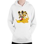 Fashion, accesorii si bijuterii - Copii - Imbracaminte copii - Pulovere si hanorace copii - Hanorac Copii Mickey Mouse Pluto Dog Best Friend Walt Disney, alb, marime L Copii - Infinity.ro