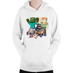 Fashion, accesorii si bijuterii - Copii - Imbracaminte copii - Pulovere si hanorace copii - Hanorac Copii Minecraft Brawl Stars Bomberman Kawaii Open World, alb, marime L Copii - Infinity.ro