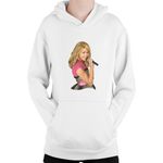 Fashion, accesorii si bijuterii - Copii - Imbracaminte copii - Pulovere si hanorace copii - Hanorac Copii Miley Cyrus Singer Songs Funny Go Children, alb, marime L Copii - Infinity.ro