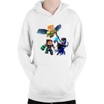 Fashion, accesorii si bijuterii - Copii - Imbracaminte copii - Pulovere si hanorace copii - Hanorac Copii Minecraft Elytra End Clash of Clans Mage Survival, alb, marime L Copii - Infinity.ro