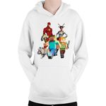Fashion, accesorii si bijuterii - Copii - Imbracaminte copii - Pulovere si hanorace copii - Hanorac Copii Minecraft Dog Couple Fortnite Flash, alb, marime L Copii - Infinity.ro