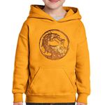 Fashion, accesorii si bijuterii - Copii - Imbracaminte copii - Pulovere si hanorace copii - Hanorac copii Mortal Kombat Emblem Maestru Dragon Gold, negru, marime L Copii - Infinity.ro