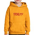 Fashion, accesorii si bijuterii - Copii - Imbracaminte copii - Pulovere si hanorace copii - Hanorac copii Mortal Kombat Fatality Ultimate Trilogy Logo, negru, marime L Copii - Infinity.ro