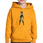 Fashion, accesorii si bijuterii - Copii - Imbracaminte copii - Pulovere si hanorace copii - Hanorac copii Mortal Kombat Jade Shaolin Monk Karate Girl, negru, marime L Copii - Infinity.ro