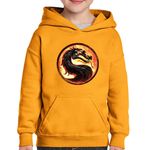Fashion, accesorii si bijuterii - Copii - Imbracaminte copii - Pulovere si hanorace copii - Hanorac copii Mortal Kombat Logo Emblem Game Dragon Symbol, negru, marime L Copii - Infinity.ro