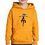 Fashion, accesorii si bijuterii - Copii - Imbracaminte copii - Pulovere si hanorace copii - Hanorac copii Mortal Kombat Sindel Shao Kahn Violet Gold Hair, negru, marime L Copii - Infinity.ro