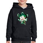 Fashion, accesorii si bijuterii - Copii - Imbracaminte copii - Pulovere si hanorace copii - Hanorac copii My Hero Academia Deku Izuku Midoriya, negru, marime L Copii - Infinity.ro