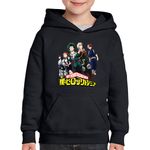 Fashion, accesorii si bijuterii - Copii - Imbracaminte copii - Pulovere si hanorace copii - Hanorac copii My Hero Academia Team Gang Anime Manga, negru, marime L Copii - Infinity.ro