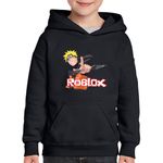 Fashion, accesorii si bijuterii - Copii - Imbracaminte copii - Pulovere si hanorace copii - Hanorac copii Naruto Roblox Creator Anime Manga, negru, marime L Copii - Infinity.ro
