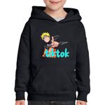 Fashion, accesorii si bijuterii - Copii - Imbracaminte copii - Pulovere si hanorace copii - Hanorac copii Naruto Tiktok Creator Tik Tok Anime Manga, negru, marime L Copii - Infinity.ro