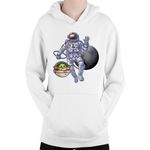 Fashion, accesorii si bijuterii - Copii - Imbracaminte copii - Pulovere si hanorace copii - Hanorac Copii NASA Astronaut Star Wars Baby Yoda Pluto Adorable Heart, alb, marime L Copii - Infinity.ro