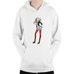 Fashion, accesorii si bijuterii - Copii - Imbracaminte copii - Pulovere si hanorace copii - Hanorac Copii Persona Takamaki Ann Twin Pony Tails Manga, alb, marime L Copii - Infinity.ro