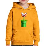 Fashion, accesorii si bijuterii - Copii - Imbracaminte copii - Pulovere si hanorace copii - Hanorac copii Planta Carnivora Super Mario Bros Video Game, negru, marime L Copii - Infinity.ro