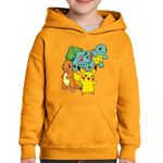 Fashion, accesorii si bijuterii - Copii - Imbracaminte copii - Pulovere si hanorace copii - Hanorac copii Pokemon Go Cards Pikachu Bulbasaur, negru, marime L Copii - Infinity.ro
