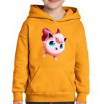 Fashion, accesorii si bijuterii - Copii - Imbracaminte copii - Pulovere si hanorace copii - Hanorac copii Pokemon Jigglypuff Plus Cards Swords, negru, marime L Copii - Infinity.ro