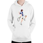 Fashion, accesorii si bijuterii - Copii - Imbracaminte copii - Pulovere si hanorace copii - Hanorac Copii Prince of Tenis Ikumaru Eiji Energic Pose Equipment, alb, marime L Copii - Infinity.ro