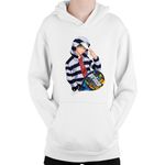 Fashion, accesorii si bijuterii - Copii - Imbracaminte copii - Pulovere si hanorace copii - Hanorac Copii Prince of Tennis Echizen Ryouma Manga Training Ball, alb, marime L Copii - Infinity.ro