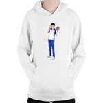 Fashion, accesorii si bijuterii - Copii - Imbracaminte copii - Pulovere si hanorace copii - Hanorac Copii Prince of Tennis Inui Sadaharu Glasses Smart Pro Play, alb, marime L Copii - Infinity.ro