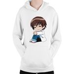 Fashion, accesorii si bijuterii - Copii - Imbracaminte copii - Pulovere si hanorace copii - Hanorac Copii Prince of Tennis Ryouma Chibi Small Rookie Action, alb, marime L Copii - Infinity.ro