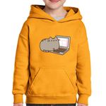Fashion, accesorii si bijuterii - Copii - Imbracaminte copii - Pulovere si hanorace copii - Hanorac copii Pusheen Cat Laptop Plush Valentines Day, negru, marime L Copii - Infinity.ro
