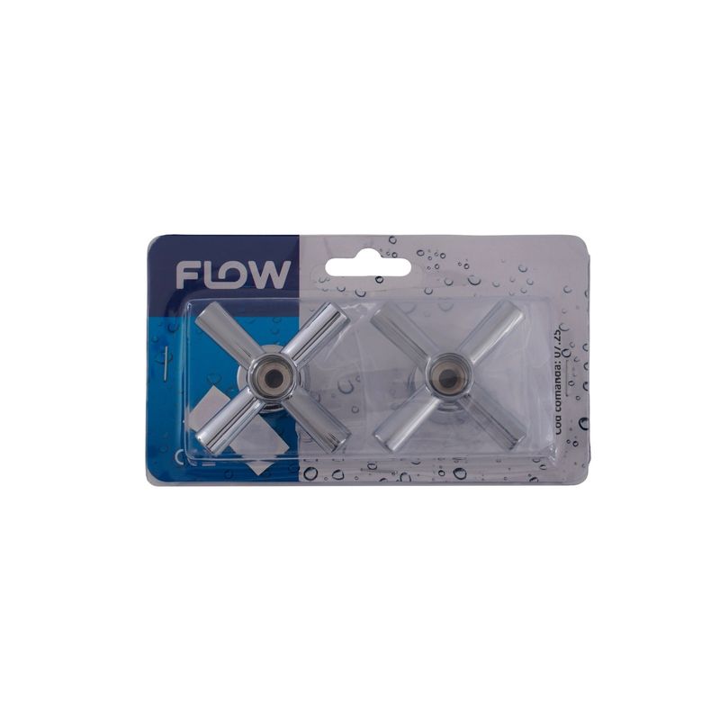 Casa si Gradina - Sanitare - Lavoar baie si accesorii - Accesorii baterii sanitare - FMB 294ZP Manere baterie zinc apa rece si calda 2 buc FLOW - Infinity.ro