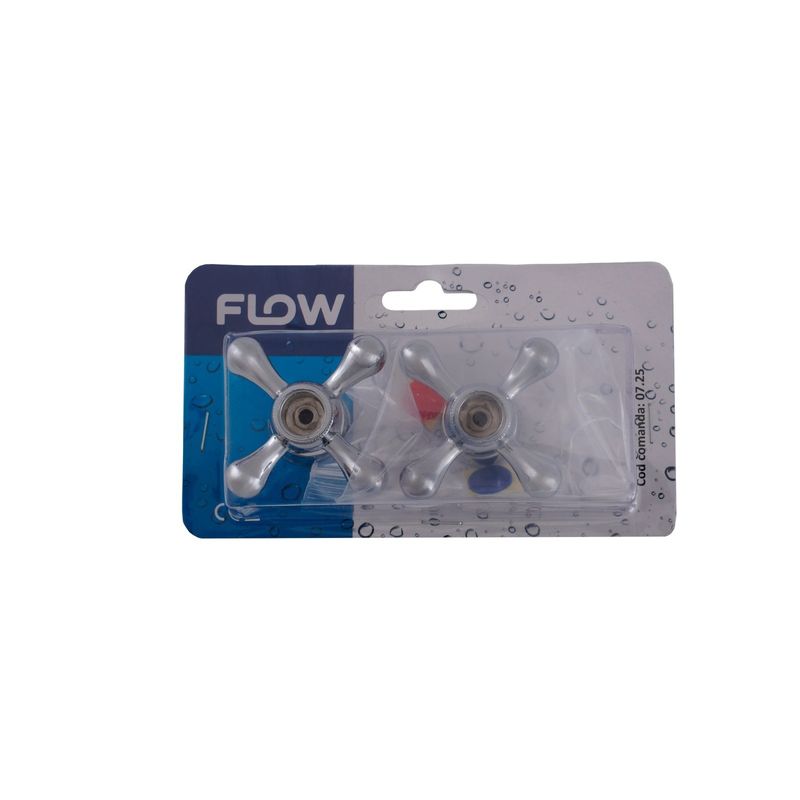 Casa si Gradina - Sanitare - Lavoar baie si accesorii - Accesorii baterii sanitare - FMB 294ZP Manere baterie zinc apa rece si calda 2 buc FLOW - Infinity.ro