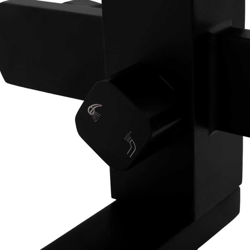 Casa si Gradina - Sanitare - Lavoar baie si accesorii - Baterii sanitare - FB-09 Kub Black Baterie cada SUS 304 cu para de dus negru URBAN FLOW - Infinity.ro