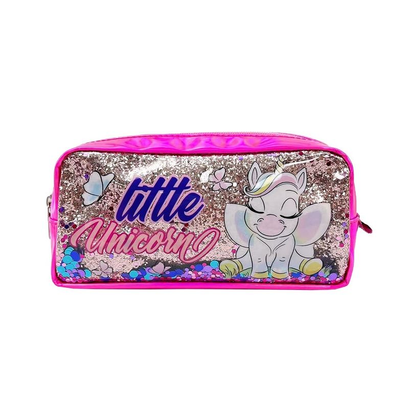 Carti si Birotica - Rechizite - Penare - Penar borseta paiete, LITTLE UNICORN, 22x11x5.5 CM - Infinity.ro