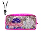 Carti si Birotica - Rechizite - Penare - Penar borseta paiete, LITTLE UNICORN, 22x11x5.5 CM - Infinity.ro