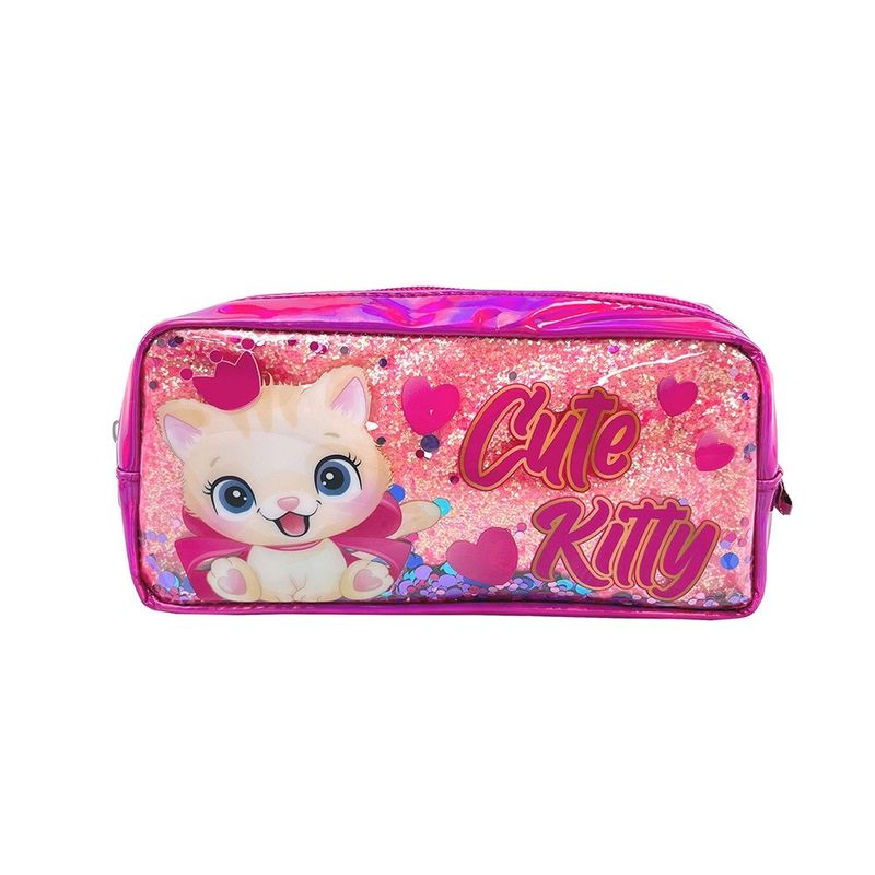 Carti si Birotica - Rechizite - Penare - Penar borseta paiete, CUTE KITTY, 22x11x5.5 CM - Infinity.ro