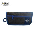 Carti si Birotica - Rechizite - Penare - Penar borseta Urban, 2 fermoare, BLUE, 22.5x7x12 cm - Infinity.ro