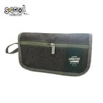 Carti si Birotica - Rechizite - Penare - Penar borseta Urban, 2 fermoare, GREEN, 22.5x7x12 cm - Infinity.ro