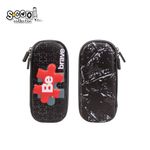 Carti si Birotica - Rechizite - Penare - Penar neechipat 3D, 1 fermoar, BE BRAVE, 22x11x5 cm - Infinity.ro