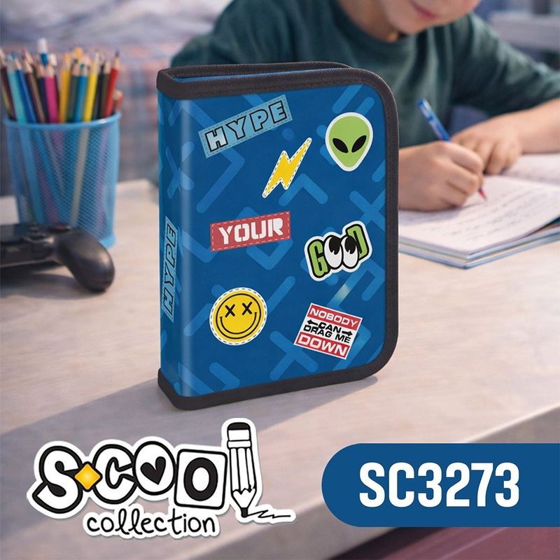 Carti si Birotica - Rechizite - Penare - Penar Echipat, 1 Fermoar, 2 Ext., 32 Piese, Sticker - Infinity.ro