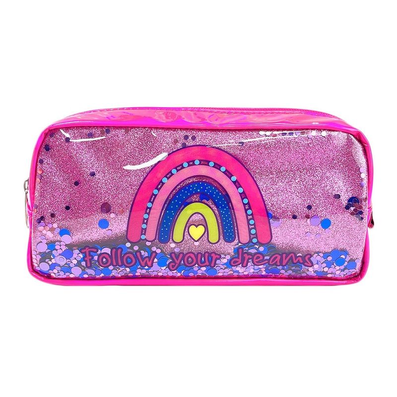 Carti si Birotica - Rechizite - Penare - Penar borseta paiete, FOLLOW YOUR DREAMS, 22x11x5.5 cm - Infinity.ro
