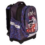 Carti si Birotica - Rechizite - Rucsacuri si genti scolare - Ghiozdan anatomic, compartiment laptop, 42x34x22 cm, FIRE TRUCK - Infinity.ro