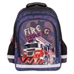 Carti si Birotica - Rechizite - Rucsacuri si genti scolare - Ghiozdan ergonomic FIRE TRUCK, 38x29x13,5 cm - Infinity.ro
