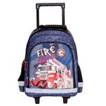 Carti si Birotica - Rechizite - Rucsacuri si genti scolare - Ghiozdan trolley, 38x29x14 cm, FIRE TRUCK - Infinity.ro