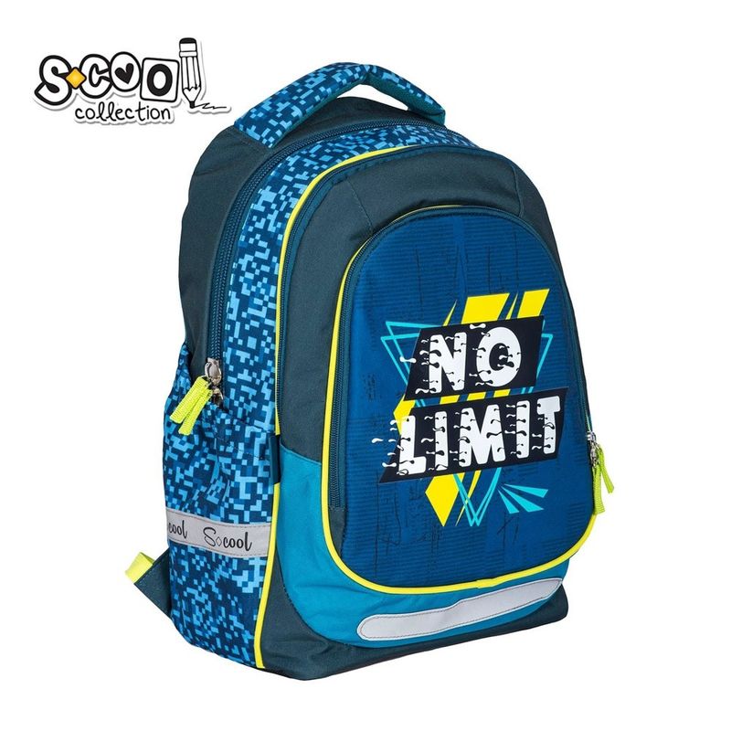 Carti si Birotica - Rechizite - Rucsacuri si genti scolare - Ghiozdan anatomic LIGHT NO LIMIT, 41x28x21 cm S-COOL - Infinity.ro