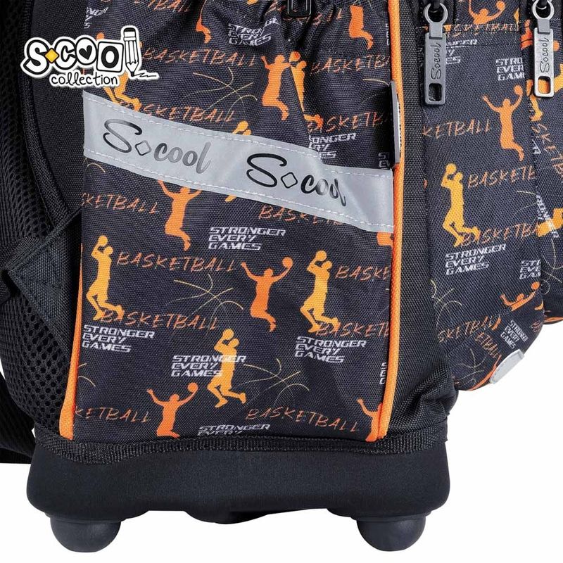 Carti si Birotica - Rechizite - Rucsacuri si genti scolare - Ghiozdan anatomic, 39x33x18 cm, BASKETBALL - Infinity.ro