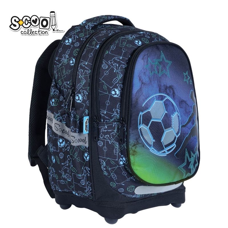Carti si Birotica - Rechizite - Rucsacuri si genti scolare - Ghiozdan anatomic, 39x33x18 cm, FOOTBALL - Infinity.ro