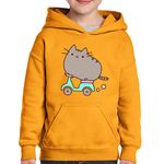 Fashion, accesorii si bijuterii - Copii - Imbracaminte copii - Pulovere si hanorace copii - Hanorac copii Pusheen Cat Scuter Pisica Valentine's Day Love, negru, marime L Copii - Infinity.ro