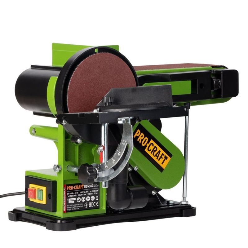 Casa si Gradina - Constructii - Scule electrice si accesorii - Slefuitoare - Masina de slefuit cu disc si banda PROCRAFT BDS380, 380W, disc 150 mm, banda 914 x 100 mm - Infinity.ro
