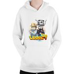 Fashion, accesorii si bijuterii - Copii - Imbracaminte copii - Pulovere si hanorace copii - Hanorac Copii Roblox Level Up Mayor Cool Story, alb, marime L Copii - Infinity.ro
