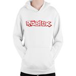 Fashion, accesorii si bijuterii - Copii - Imbracaminte copii - Pulovere si hanorace copii - Hanorac Copii Roblox Logo Open World Multiplayer, alb, marime L Copii - Infinity.ro