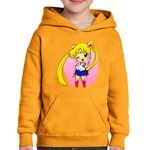 Fashion, accesorii si bijuterii - Copii - Imbracaminte copii - Pulovere si hanorace copii - Hanorac copii Sailor Moon Chibi Bebe Anime Manga, negru, marime L Copii - Infinity.ro