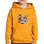 Fashion, accesorii si bijuterii - Copii - Imbracaminte copii - Pulovere si hanorace copii - Hanorac copii Sailor Moon Echipa Fetelor Anime, negru, marime L Copii - Infinity.ro