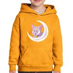 Fashion, accesorii si bijuterii - Copii - Imbracaminte copii - Pulovere si hanorace copii - Hanorac copii Sailor Moon Luna Ziua Indragostitilor Love, negru, marime L Copii - Infinity.ro